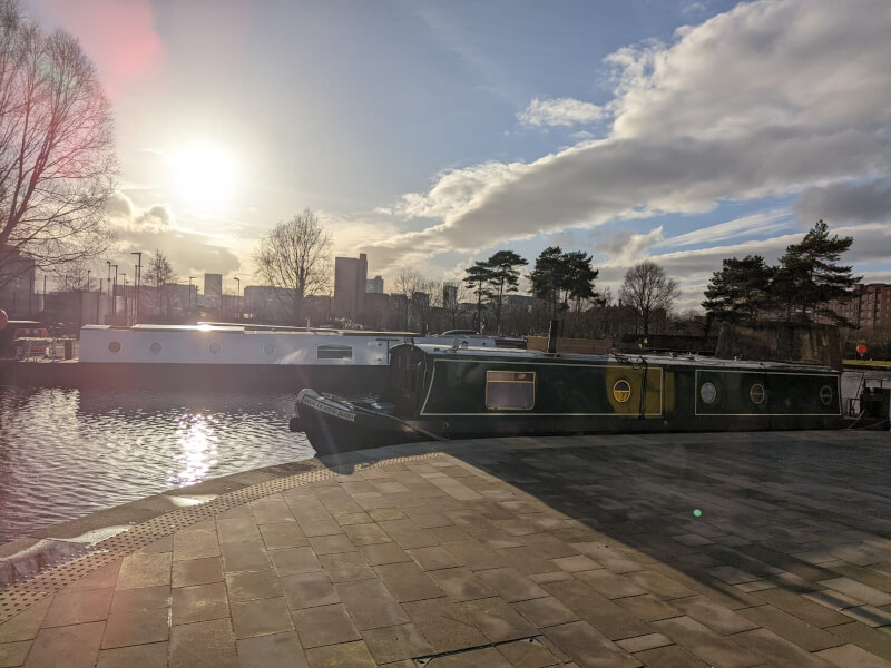 Islington Marina at sunset