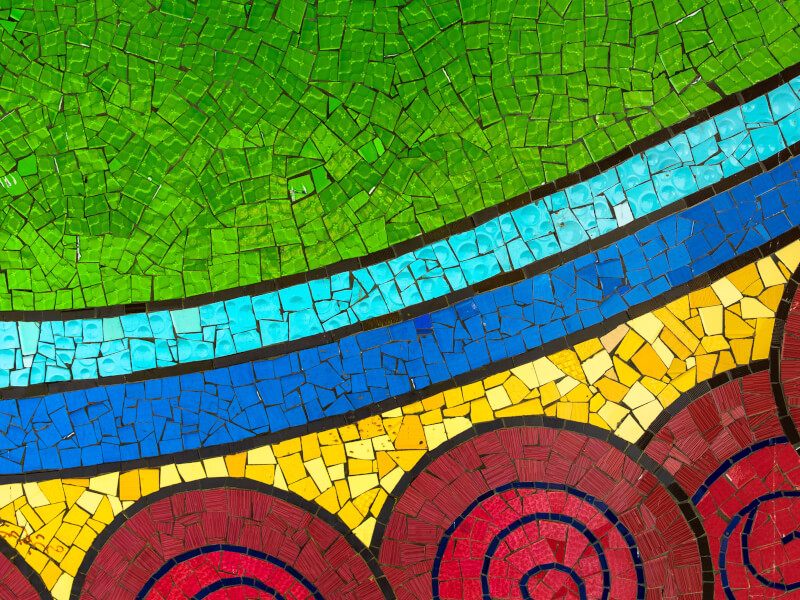 Some colourful mosaic art.