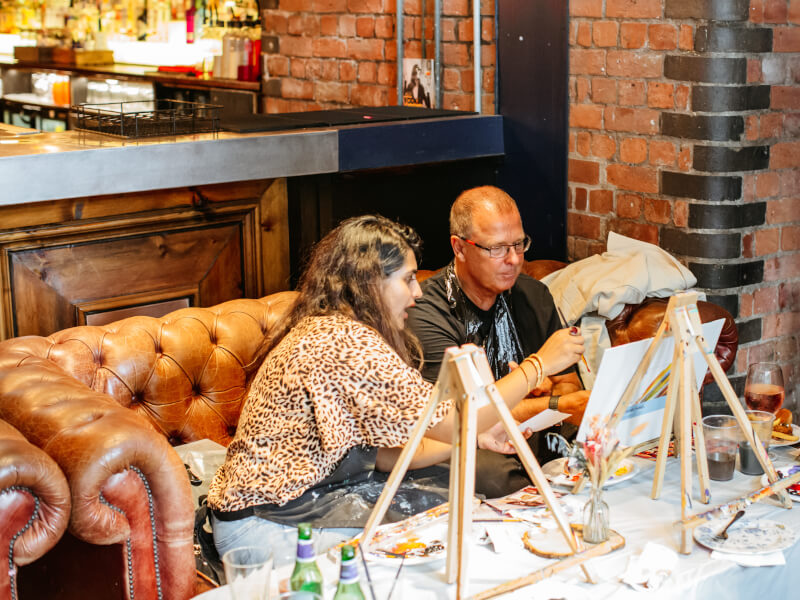 Paint and sip classes make great Father's Day experience gifts for Dad