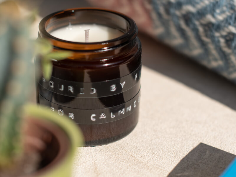 Homemade soy candle