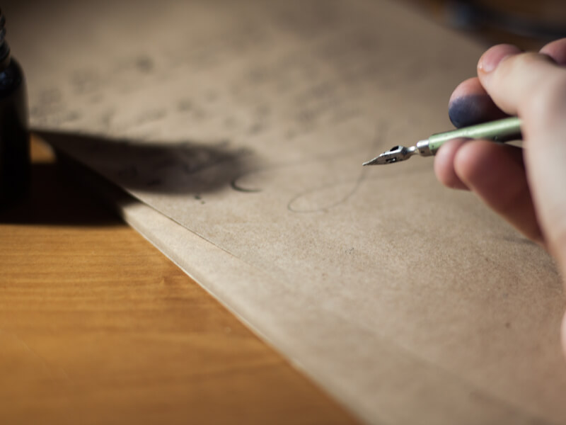 Calligraphy and brush lettering class in Manchester.